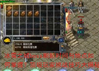 ѩ֮bossˢʱصգսɴأ