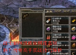 战士新PK技能如何连击制胜?传奇高手实战技巧解析 战士新PK技能如何连击制胜?传奇高手实战技巧解析