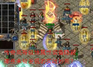 传奇高等级地属性装备隐藏哪些未被发掘的实战妙用? 传奇高等级地属性装备隐藏哪些未被发掘的实战妙用?