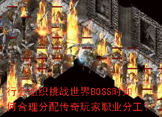 行会组织挑战世界BOSS时如何合理分配传奇玩家职业分工? 行会组织挑战世界BOSS时如何合理分配传奇玩家职业分工?