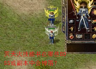 灭天火技能书在哪些BOSS或副本中会掉落? 灭天火技能书在哪些BOSS或副本中会掉落?