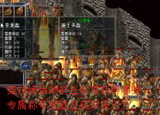 竞技场活动前三名可获得哪些专属称号奖励及获取技巧? 竞技场活动前三名可获得哪些专属称号奖励及获取技巧?