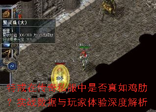 特戒在传奇私服中是否真如鸡肋?实战数据与玩家体验深度解析 特戒在传奇私服中是否真如鸡肋?实战数据与玩家体验深度解析