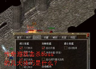 ������Ϸ��ɱboss�ļ�������ʲô��