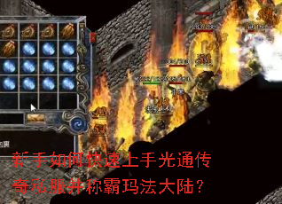 新手如何快速上手光通传奇私服并称霸玛法大陆? 新手如何快速上手光通传奇私服并称霸玛法大陆?
