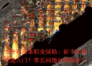 传奇私服单职业辅助:新手如何快速入门?常见问题如何解决? 传奇私服单职业辅助:新手如何快速入门?常见问题如何解决?