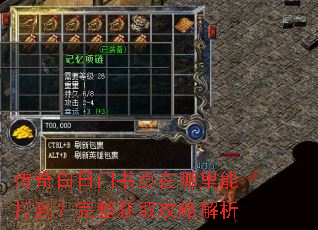 传奇白日门书页在哪里能打到?完整获取攻略解析 传奇白日门书页在哪里能打到?完整获取攻略解析